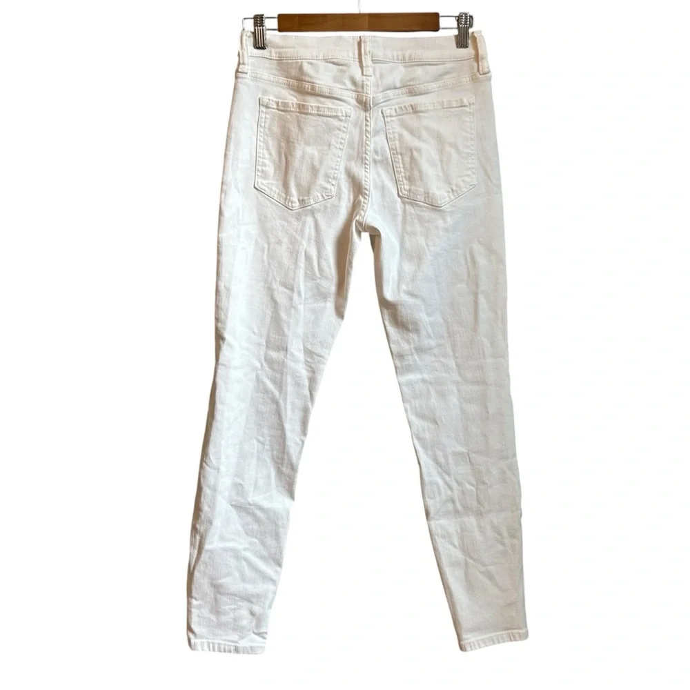 NWT Banana Republic MID-RISE SKINNY JEAN Women SZ 27 in Pure White - Picture 4 of 8